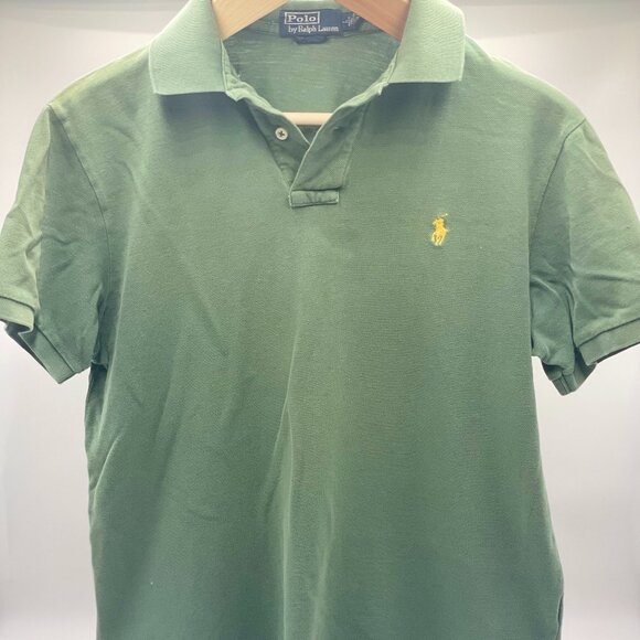 Polo Ralph Lauren Men's Green with Yellow Logo, Large Custom Fit - Picture 1 of 4